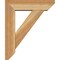 Ekena Millwork Traditional Slat Rough Sawn Bracket w/ Offset Brace, Western Red Cedar, 6"W x 20"D x 24"H BKT0604X20X24TRA06RWR - alternate 2